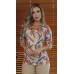044984 Blusa Ramany Manga 3/4 Estampada